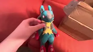 Pokémon center exclusive Mega lucario plush unboxing!
