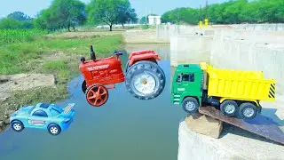 Jump River - Truck | Tractor | Tipper | Rickshaw   🚜🏍️🚙🚂🚚🎠🚜😴🔴 Tractor Video | Jcb Video | CS2 Toy