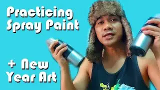 Practicing Spray Paint + New Year Art  |  Mikomiks