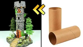 Making a Miniature Tower - Paper Mache Crafts Easy