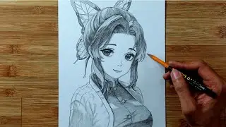 How to Draw Anime Girls Simple | How to Draw Kochou Shinobu #699 | Cong Dan Art