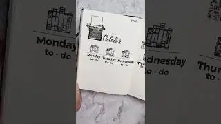 Stamping an aesthetic weekly bullet journal spread