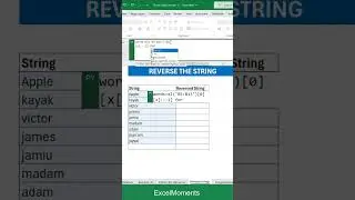 Reverse strings/list in Python Excel 