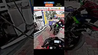 Petrol Pump ⛽ Tod Diya 💔😂#crash #roadrage #shorts #bike #rider #youtubeshorts #motovlog #petrolpump
