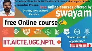 Swayam portal details for BSc Students