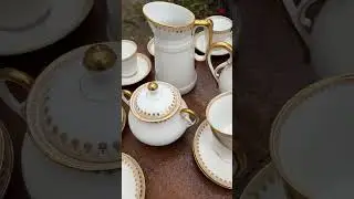 Блошиный рынок в Италии! Чайный сервиз! #антиквариат #винтаж #фарфор #барахолка