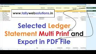 (Buy TDL Source Code Only Rs 900) Selected Ledger Statement Multi Print and Multi Export in pdf File