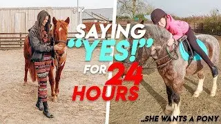 Saying YES to my LITTLE SISTER for 24 HOURS! she wants a pony.. ad