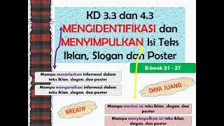 MENGIDENTIFIKASI dan MENYIMPULKAN TEKS IKLAN, SLOGAN dan POSTER