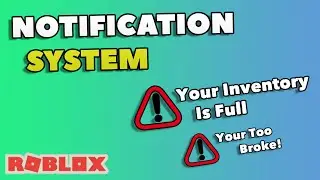 How To Make a NOTIFICATION System In Roblox Studio