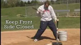 Baseball Hitting Drill: Front Foot Bucket Drill