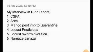 My Interview Experience for the Post of Entomologist at Plant Protection #entomologist #locust #dpp