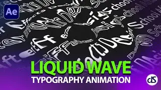After effects tutorials : Liquid wave typography animation