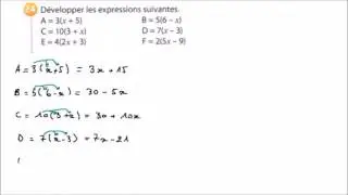 MonPlanMaths : Développer les expressions suivantes