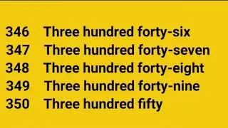 Number in Words 100 to 1000