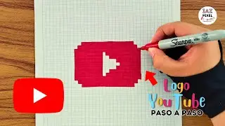 Como pintar el logo de YOUTUBE en PIXEL ART – Tutorial paso a paso 