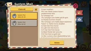 Idle Heroes Private Server - Seasonal MARCH - PART 1 RANDOM SKILLS - FIRST DAY