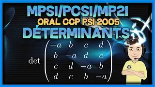 [MPSI/MP2I/PCSI] Déterminants - exo corrigé CCP PSI 2005 (calcul pour une matrice 4x4)