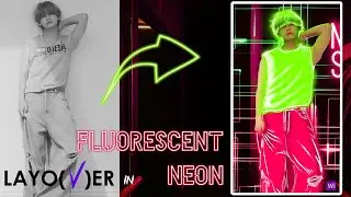 B T S V Taehyung in Layover Concept Photo in  Fluorescent Neon / BTS V Edit 