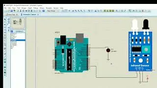 07. IR Obstacle sensor interface with Arduino in Proteus
