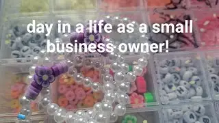 Day in a life as a business owner!making bracelets! orders!