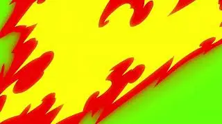 2D FX Cartoon Fire Burst Elements Green Screen