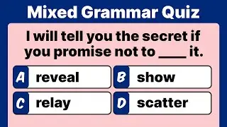 Mixed English Grammar | Grammar Quiz | Can you answer all?