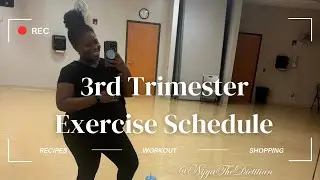 Exercising while pregnant! 3rd trimester fitness routine.