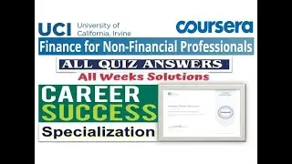 Finance for Non Financial Professionals | All Quiz Answers | Coursera | University of California