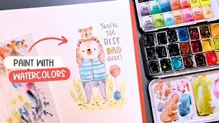 Paint a Father's Day card with me using watercolors