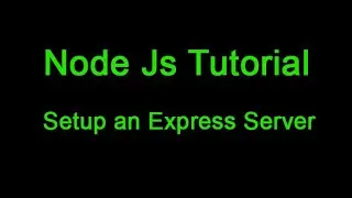 Setup an Express Server With Node Js - Tutorial