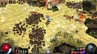 PathOfExile  2хПылающий тотем Карта ущелья 75ур Прохождение
