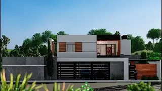 Diseño y recorrido virtual de una casa moderna 2022, en lumion 11