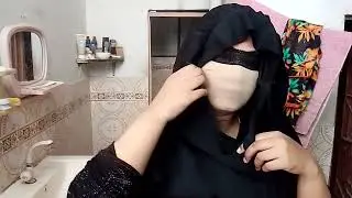#niqab hijab bondage |tight niqab ❤️💙(4)