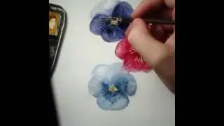 Как нарисовать анютины глазки