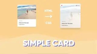 Simple Card using HTML and CSS