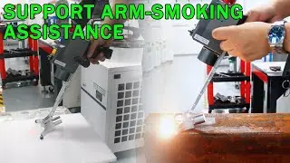 Using a Pulsed Laser Cleaning Machine with an Exhaust Bracket.