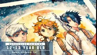 （Promised Neverland) Watercolor Painting (約束のネバーランド 一年後水彩画) (CC Faye)