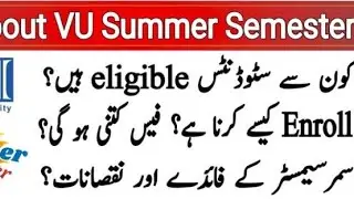 summer semester Course enrollment re-opened 2024 // vu update