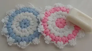 How to crochet face scrubbies / Easy crochet sponge,shower, bath pouf / Super Easy Crochet Washcloth