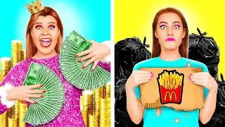 Бедная vs Богатая vs Ультра богатая еда Челлендж | Сумасшедший челлендж от RaPaPa Challenge