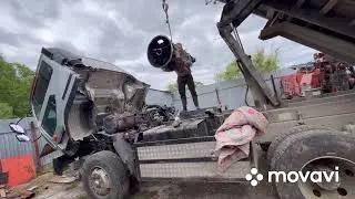 Nissan Ud с проблемой сгорел новый диск сцепления