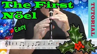 The First Nöel - Tutorial flauta con partitura | Karaoke instrumental