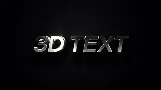 Glossy 3D Text - After Effects Tutorial
