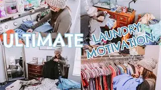 ULTIMATE LAUNDRY MOTIVATION 2021 | WASH AND FOLD LAUNDRY | LAUNDRY ROUTINE 2021 | ALL DAY LAUNDRY