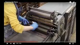 Vandercook Sp-15: Cleaning the Press