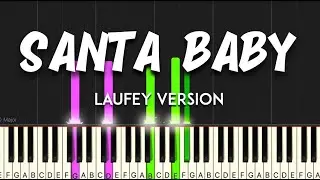 Santa Baby by Laufey synthesia piano tutorial + sheet music & lyrics