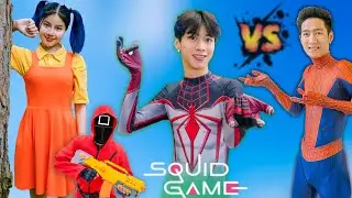 Banana TV : Sprider-Man In Real Life Green Light And Red Light SQUID GAME Games With Balloons 2