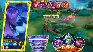 NOVARIA BACK TO META HIGH DAMAGE ONE HIT! NOVARIA NEW BUILD & EMBLEM 2025 | MOBILE LEGENDS