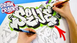 How To Draw Graffiti with Cracks Tutorial